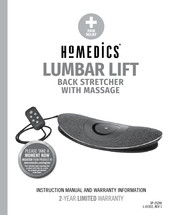 HoMedics LUMBAR LIFT Instruction Manual And  Warranty Information