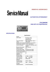 Matsushita Electric CQ-C8403W Service Manual
