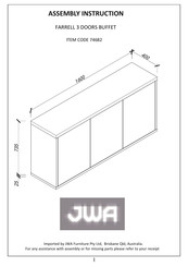 JWA FARRELL 74682 Assembly Instruction Manual