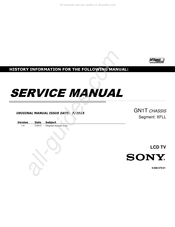 Sony 65X8000C Service Manual