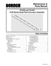 Dorner 701049 Maintenance & Parts Manual