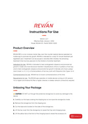 REVIAN 101 Instructions For Use Manual