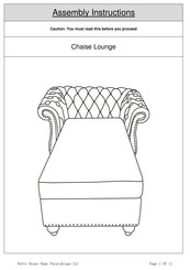 Noble House Home Furnishings Chaise Lounge Assembly Instructions Manual