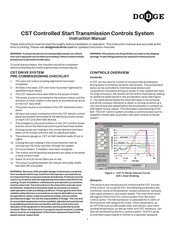 Dodge CST Instruction Manual