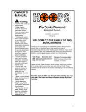 Hoops Pro Dunk Diamond Owner's Manual