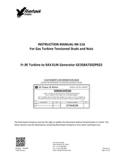 riverhawk IM-116 Instruction Manual