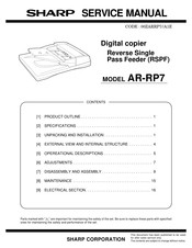 Sharp AR-RP7 Service Manual