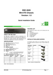 IEI Technology EBC-3620 Quick Installation Manual