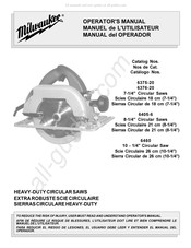 Milwaukee 6375-20- 6376-20 Operator's Manual