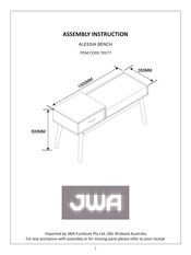 JWA ALESSIA 70177 Assembly Instruction Manual