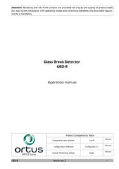 Ortus GBD-R Operation Manual