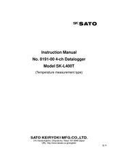 SATO SK-L400T Instruction Manual