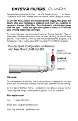 DayStar Filters QUARK Quick Start Manual