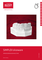 Renfert SIMPLEX sliceware Manual