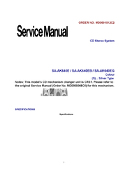 Panasonic SA-AK640EG Service Manual