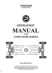 Propel Trampolines ENDEAVOR PRO Operation Manual