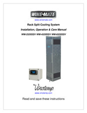 Vinotemp WINE-MATE WM-4520SSV Installation, Operation & Care Manual