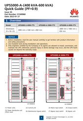 Huawei UPS5000-A-600K-FTS Quick Manual