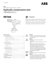 ABB T&B Tools TBM62PCR-LI Operating Instructions Manual