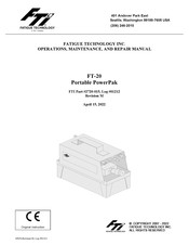 PCC FTI FT-20 Operation, Maintenance, And Repair Manual