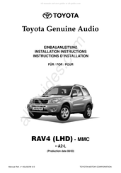 Toyota A2 L Series Installation Instructions Manual