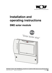 Wolf SM2 Installation And Operating Instructions Manual