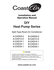Coast-Air B-CAD09-0 Installation And Operation Manual