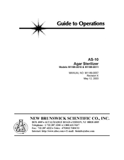NEW BRUNSWICK SCIENTIFIC AS-10 Manual To Operations