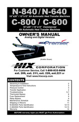 Hix Premier N-840 Owner's Manual