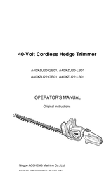 GreenWorks A40XZU20-GB01 Operator's Manual