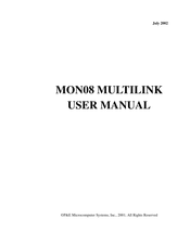 P&E Microcomputer Systems MON08 MULTILINK User Manual