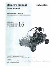 Joyner SZ50DL 2004 Owner's Manual And Parts Manual