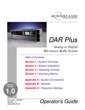 Microwave Radio Communications DAR Plus Operator's Manual