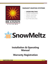 HEATIZON SYSTEMS SnoWmeltz Installation & Operating Manual