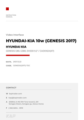 KAP HYUNDAI-KIA 10 w Instruction Manual