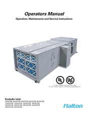 Halton EcoloAir 3000CFM Operator's Manual