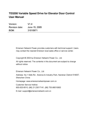Emerson Network Power TD3200-2S0002D User Manual