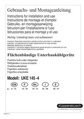 KÜPPERBUSCH UKE 145-4 Instructions For Installation And Use Manual