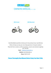 ElectriFied Mobile EM-Cruiser Owner's Manual