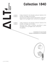 ALT PROGETTO AQUA 18843 Installation & Care Manual