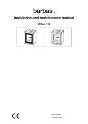 barbas Unilux-7 40 Installation And Maintenance Manual