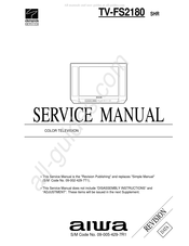 Aiwa TV-FS2180SHR Service Manual