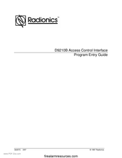 Radionics D9210B Program Entry Manual