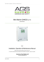 AGS Mini Merlin CH4CO v2-TX Installation, Operation & Maintenance Manual