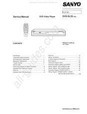 Sanyo DVD-SL25AU Service Manual