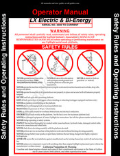 Upright LX Electric Operator's Manual