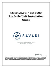 Savari StreetWAVE SW-1000 Installation Manual