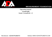 ADA INSTRUMENTS GroundDrill - 12 Operating Manual