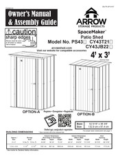 Arrow Storage Products Spacemaker CY43JB22 Owner's Manual & Assembly Manual