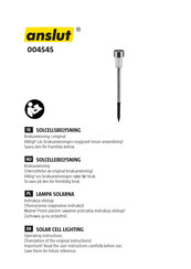 Anslut 004545 Operating Instructions Manual